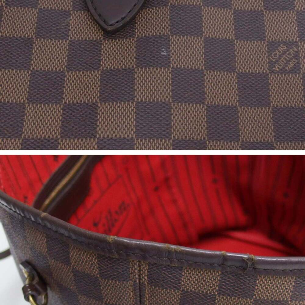 LOUIS VUITTON Authentic Brown Damier Neverfull MM Shoulder Bag - Picture 6 of 12